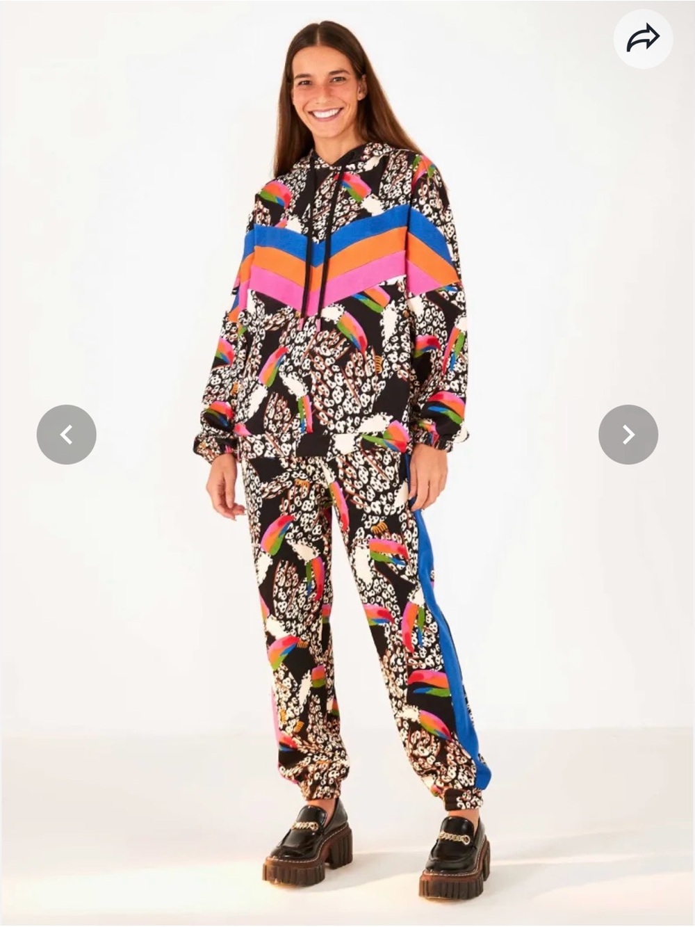 Farm Rio Leopard Toucans Sweatshirt Hoodie - Picture 2 of 7